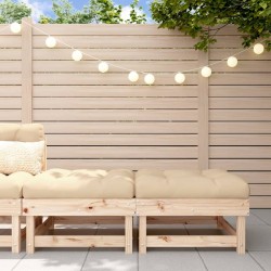vidaXL Gartenhocker mit Kissen 2 Stk. Massivholz Kiefer