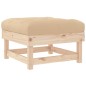 vidaXL Gartenhocker mit Kissen 2 Stk. Massivholz Kiefer vidaXL Gartenhocker mit Kissen 2 Stk. Massivholz Kiefer