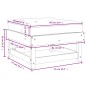 vidaXL Gartenhocker mit Kissen 2 Stk. Massivholz Kiefer vidaXL Gartenhocker mit Kissen 2 Stk. Massivholz Kiefer