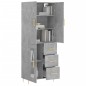 Highboard Betongrau 69,5x34x180 cm Holzwerkstoff Highboard Betongrau 69,5x34x180 cm Holzwerkstoff