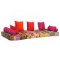 2-Sitzer Modularer Pouf Patchwork Stoff 2-Sitzer Modularer Pouf Patchwork Stoff