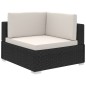 vidaXL 12-tlg. Garten-Lounge-Set mit Auflagen Poly Rattan Schwarz vidaXL 12-tlg. Garten-Lounge-Set mit Auflagen Poly Rattan Schwarz