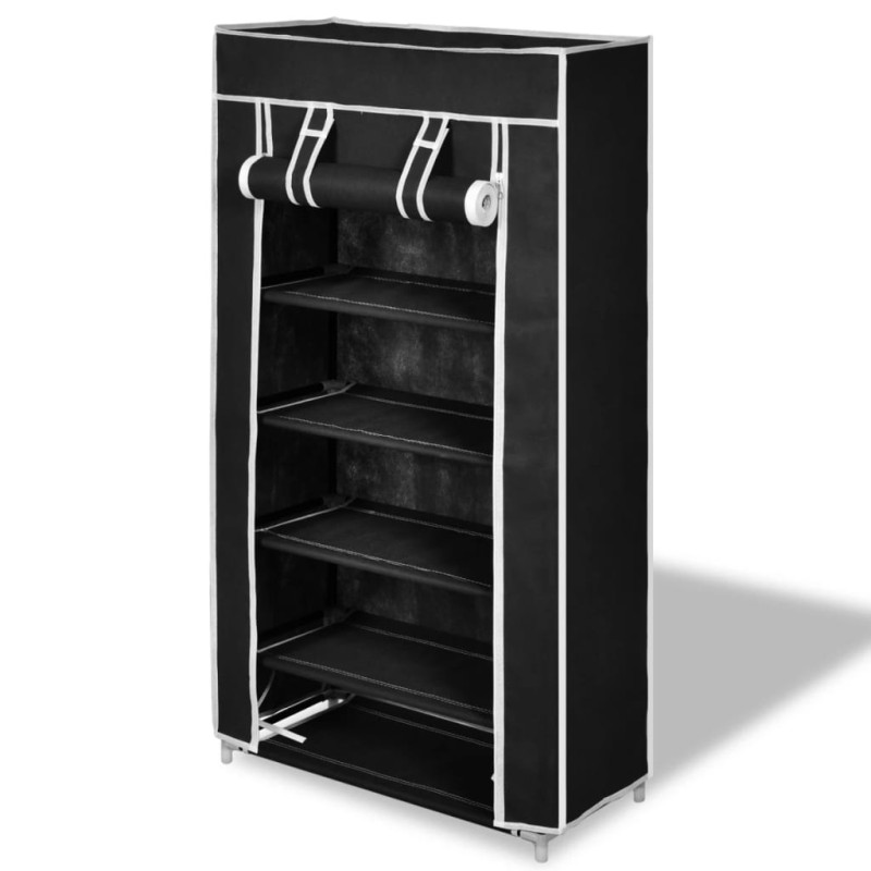 Schuhschrank Schuhregal Schuhablage 5 Schicht 58 x 28 x 106 cm Schwarz Schuhschrank Schuhregal Schuhablage 5 Schicht 58 x 28 x 106 cm Schwarz