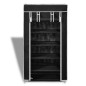 Schuhschrank Schuhregal Schuhablage 5 Schicht 58 x 28 x 106 cm Schwarz Schuhschrank Schuhregal Schuhablage 5 Schicht 58 x 28 x 106 cm Schwarz