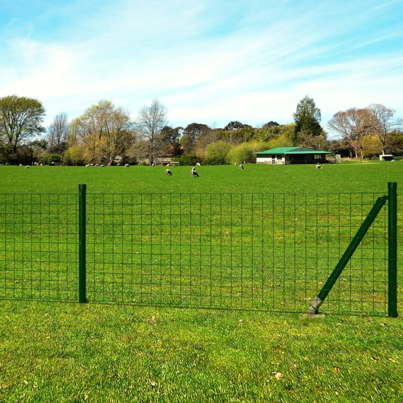 vidaXL Eurozaun Stahl 10 x 0,8 m Grün vidaXL Eurozaun Stahl 10 x 0,8 m Grün
