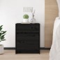 vidaXL Nachttisch Schwarz 40x31x50 cm Massivholz Kiefer vidaXL Nachttisch Schwarz 40x31x50 cm Massivholz Kiefer
