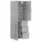 Highboard Betongrau 69,5x34x180 cm Holzwerkstoff Highboard Betongrau 69,5x34x180 cm Holzwerkstoff