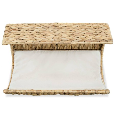 Katzenbett mit Kissen Wasserhyazinthe 37 x 20 x 20 cm