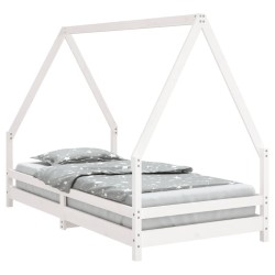 vidaXL Kinderbett Weiß 90x190 cm Massivholz Kiefer
