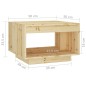 vidaXL Couchtisch 50x50x33,5 cm Tanne Massivholz vidaXL Couchtisch 50x50x33,5 cm Tanne Massivholz
