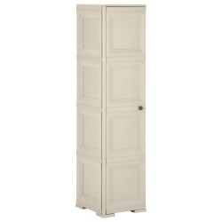 vidaXL Kunststoffschrank 40x43x164 cm Holzdesign Vanilleeis