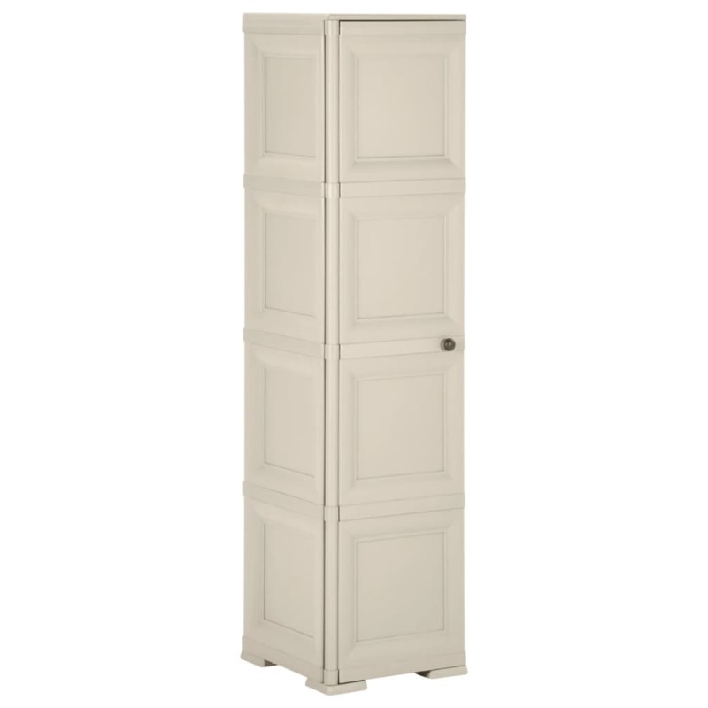 vidaXL Kunststoffschrank 40x43x164 cm Holzdesign Vanilleeis vidaXL Kunststoffschrank 40x43x164 cm Holzdesign Vanilleeis