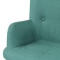 vidaXL Sessel mit Fußhocker Grün Stoff vidaXL Sessel mit Fußhocker Grün Stoff