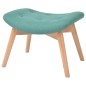 vidaXL Sessel mit Fußhocker Grün Stoff vidaXL Sessel mit Fußhocker Grün Stoff