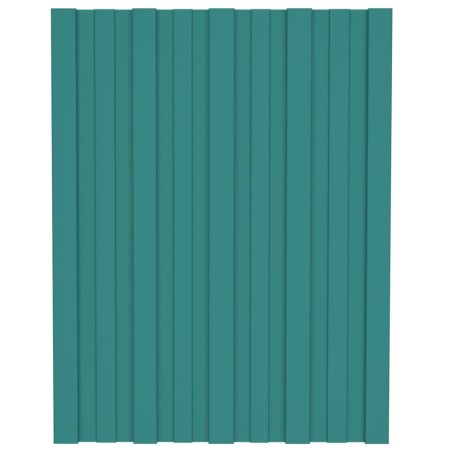 vidaXL Dachpaneele 36 Stk. Verzinkter Stahl Grün 60x45 cm