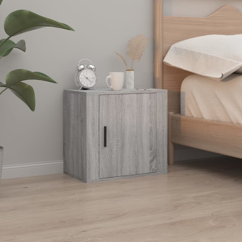 vidaXL Wand-Nachttisch Grau Sonoma 50x30x47 cm vidaXL Wand-Nachttisch Grau Sonoma 50x30x47 cm