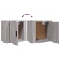 vidaXL Wand-Nachttisch Grau Sonoma 50x30x47 cm vidaXL Wand-Nachttisch Grau Sonoma 50x30x47 cm
