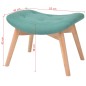 vidaXL Sessel mit Fußhocker Grün Stoff vidaXL Sessel mit Fußhocker Grün Stoff