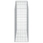 vidaXL Gabione mit Hochbogen 150x50x120/140 cm Verzinktes Eisen vidaXL Gabione mit Hochbogen 150x50x120/140 cm Verzinktes Eisen
