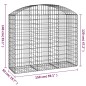 vidaXL Gabione mit Hochbogen 150x50x120/140 cm Verzinktes Eisen vidaXL Gabione mit Hochbogen 150x50x120/140 cm Verzinktes Eisen