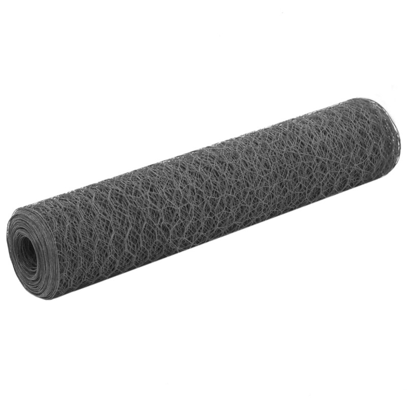 vidaXL Drahtzaun Stahl mit PVC-Beschichtung 25x0,75 m Grau vidaXL Drahtzaun Stahl mit PVC-Beschichtung 25x0,75 m Grau