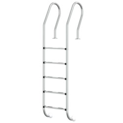 vidaXL Pool-Leiter 54x38x211 cm Edelstahl 304