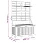 vidaXL Truhe mit Rankgitter Grau 99x50x160 cm Massivholz Akazie vidaXL Truhe mit Rankgitter Grau 99x50x160 cm Massivholz Akazie
