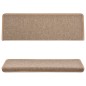 vidaXL Teppich-Treppenstufen 15 Stk. 65x21x4 cm Hellbraun vidaXL Teppich-Treppenstufen 15 Stk. 65x21x4 cm Hellbraun