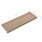 vidaXL Teppich-Treppenstufen 15 Stk. 65x21x4 cm Hellbraun vidaXL Teppich-Treppenstufen 15 Stk. 65x21x4 cm Hellbraun