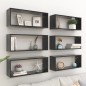 vidaXL Würfelregale 6 Stk. Schwarz 60x15x23 cm Holzwerkstoff vidaXL Würfelregale 6 Stk. Schwarz 60x15x23 cm Holzwerkstoff