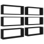 vidaXL Würfelregale 6 Stk. Schwarz 60x15x23 cm Holzwerkstoff vidaXL Würfelregale 6 Stk. Schwarz 60x15x23 cm Holzwerkstoff