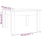 vidaXL Couchtisch Grau 45x45x30 cm Massivholz Kiefer vidaXL Couchtisch Grau 45x45x30 cm Massivholz Kiefer