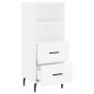 vidaXL Sideboard Weiß 34,5x34x90 cm Holzwerkstoff vidaXL Sideboard Weiß 34,5x34x90 cm Holzwerkstoff