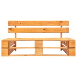 vidaXL Outdoor-Bank Paletten Holz Honigbraun