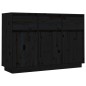 vidaXL Sideboard Schwarz 110x34x75 cm Massivholz Kiefer vidaXL Sideboard Schwarz 110x34x75 cm Massivholz Kiefer