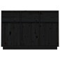 vidaXL Sideboard Schwarz 110x34x75 cm Massivholz Kiefer vidaXL Sideboard Schwarz 110x34x75 cm Massivholz Kiefer