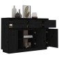 vidaXL Sideboard Schwarz 110x34x75 cm Massivholz Kiefer vidaXL Sideboard Schwarz 110x34x75 cm Massivholz Kiefer