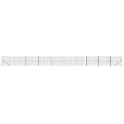 vidaXL Maschendrahtzaun mit Bodenhülsen Grün 1,6x25 m