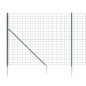 vidaXL Maschendrahtzaun mit Bodenhülsen Grün 1,6x25 m vidaXL Maschendrahtzaun mit Bodenhülsen Grün 1,6x25 m