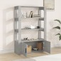 vidaXL Sideboard Betongrau 80x30x119,5 cm Holzwerkstoff vidaXL Sideboard Betongrau 80x30x119,5 cm Holzwerkstoff