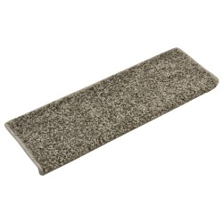vidaXL Teppich-Treppenstufen 15 Stk. 65x21x4 cm Grau