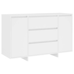 vidaXL Sideboard mit 3 Schubladen Weiß 120x41x75 cm Holzwerkstoff