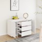 vidaXL Sideboard mit 3 Schubladen Weiß 120x41x75 cm Holzwerkstoff vidaXL Sideboard mit 3 Schubladen Weiß 120x41x75 cm Holzwerkstoff