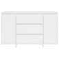 vidaXL Sideboard mit 3 Schubladen Weiß 120x41x75 cm Holzwerkstoff vidaXL Sideboard mit 3 Schubladen Weiß 120x41x75 cm Holzwerkstoff
