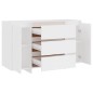 vidaXL Sideboard mit 3 Schubladen Weiß 120x41x75 cm Holzwerkstoff vidaXL Sideboard mit 3 Schubladen Weiß 120x41x75 cm Holzwerkstoff