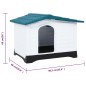 vidaXL Hundehütte Blau 90,5x68x66 cm Polypropylen vidaXL Hundehütte Blau 90,5x68x66 cm Polypropylen