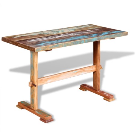 vidaXL Esstisch mit Holzgestell Massives Altholz 120x58x78 cm
