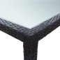 vidaXL Garten-Esstisch Schwarz 200×200×74 cm Poly-Rattan vidaXL Garten-Esstisch Schwarz 200×200×74 cm Poly-Rattan