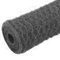 vidaXL Drahtzaun Stahl mit PVC-Beschichtung 25x1,5 m Grau vidaXL Drahtzaun Stahl mit PVC-Beschichtung 25x1,5 m Grau