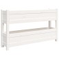 vidaXL Pflanzkübel Weiß 112x25x66 cm Massivholz Kiefer vidaXL Pflanzkübel Weiß 112x25x66 cm Massivholz Kiefer